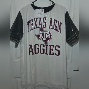 Texas A&M Aggies Sequin Sleeve Top